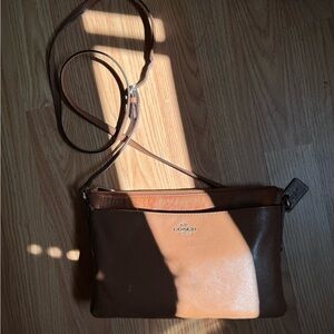 Coach Two-Tone Brown Leather Crossbody